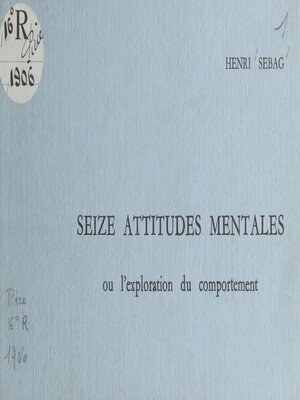 cover image of Seize attitudes mentales